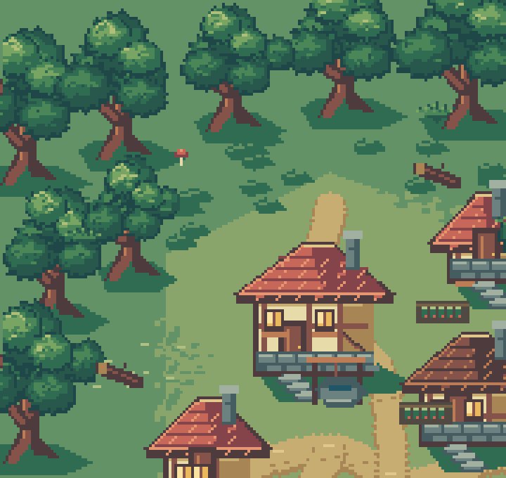 Enlarged woodland foliage pixel detail